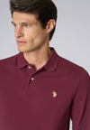 Polo shirt a maniche lunghe in cotone piquet