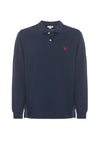 Polo shirt a maniche lunghe in cotone piquet