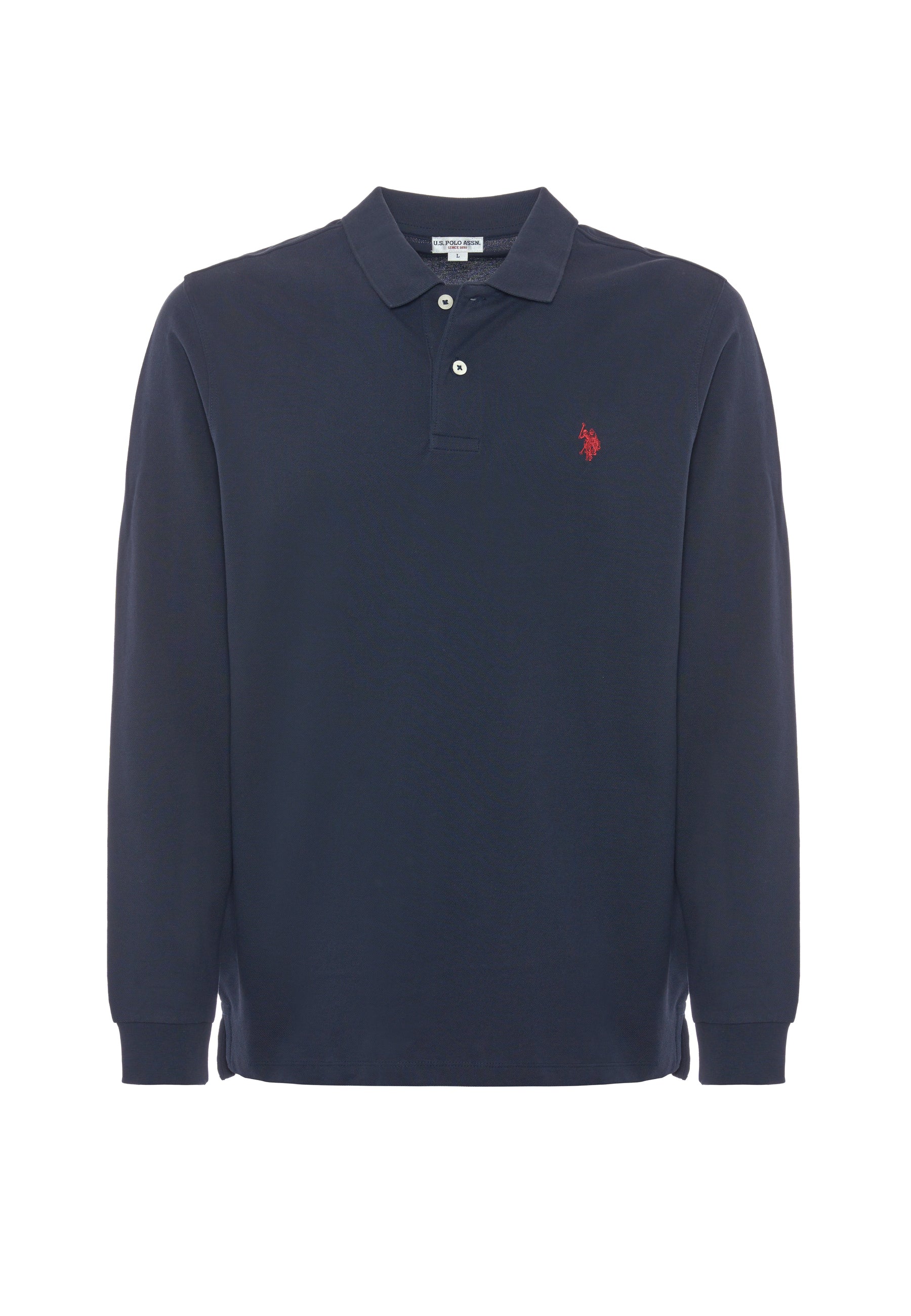Polo shirt a maniche lunghe in cotone piquet