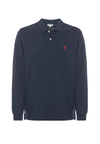 Polo shirt a maniche lunghe in cotone piquet