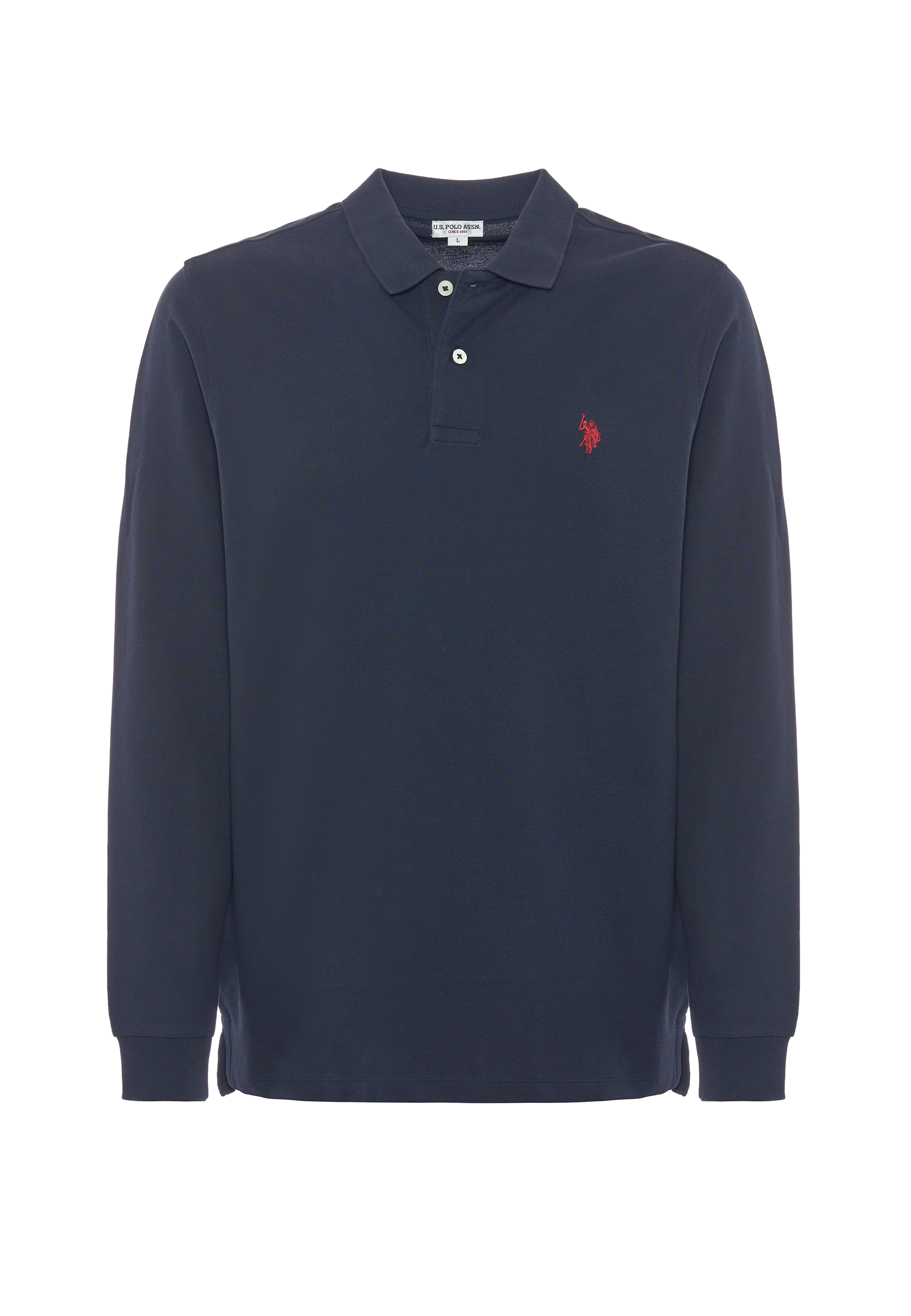 Polo shirt da uomo a maniche lunghe in cotone piquet