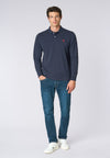 Polo shirt a maniche lunghe in cotone piquet