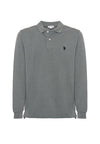 Polo shirt a maniche lunghe in cotone piquet