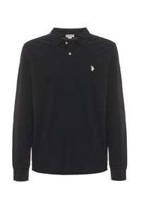 Polo shirt a maniche lunghe in cotone piquet