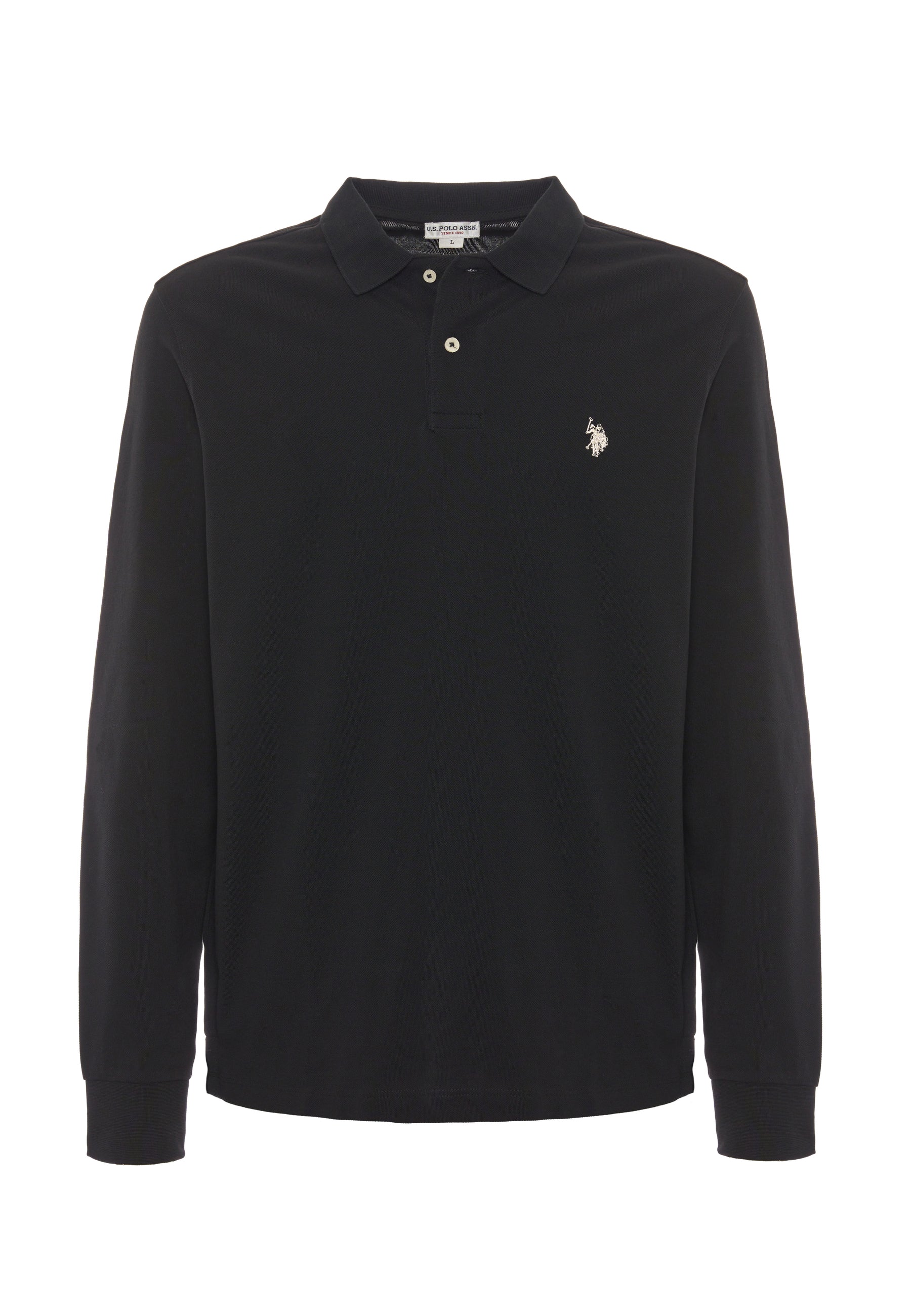 Polo shirt a maniche lunghe in cotone piquet
