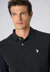 Polo shirt a maniche lunghe in cotone piquet