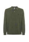 Polo shirt a maniche lunghe in cotone piquet