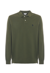 Polo shirt a maniche lunghe in cotone piquet