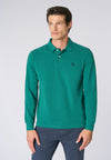 Polo shirt a maniche lunghe in cotone piquet