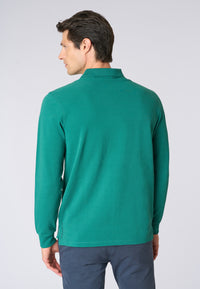 Polo shirt a maniche lunghe in cotone piquet