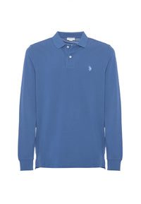 Polo shirt a maniche lunghe in cotone piquet