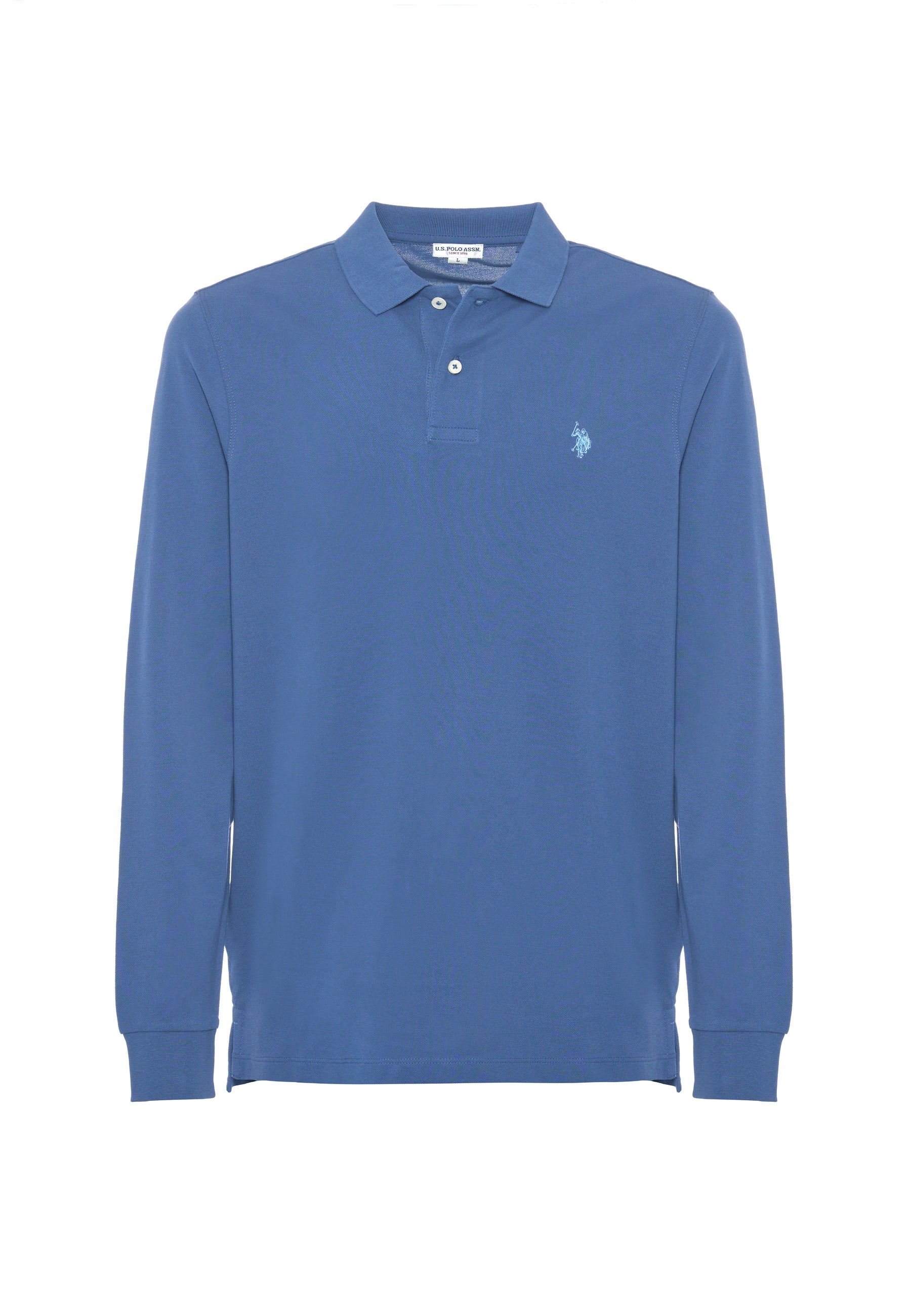 Polo shirt a maniche lunghe in cotone piquet