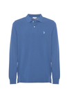 Polo shirt a maniche lunghe in cotone piquet