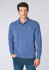 Polo shirt a maniche lunghe in cotone piquet