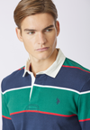 Polo shirt a maniche lunghe a righe