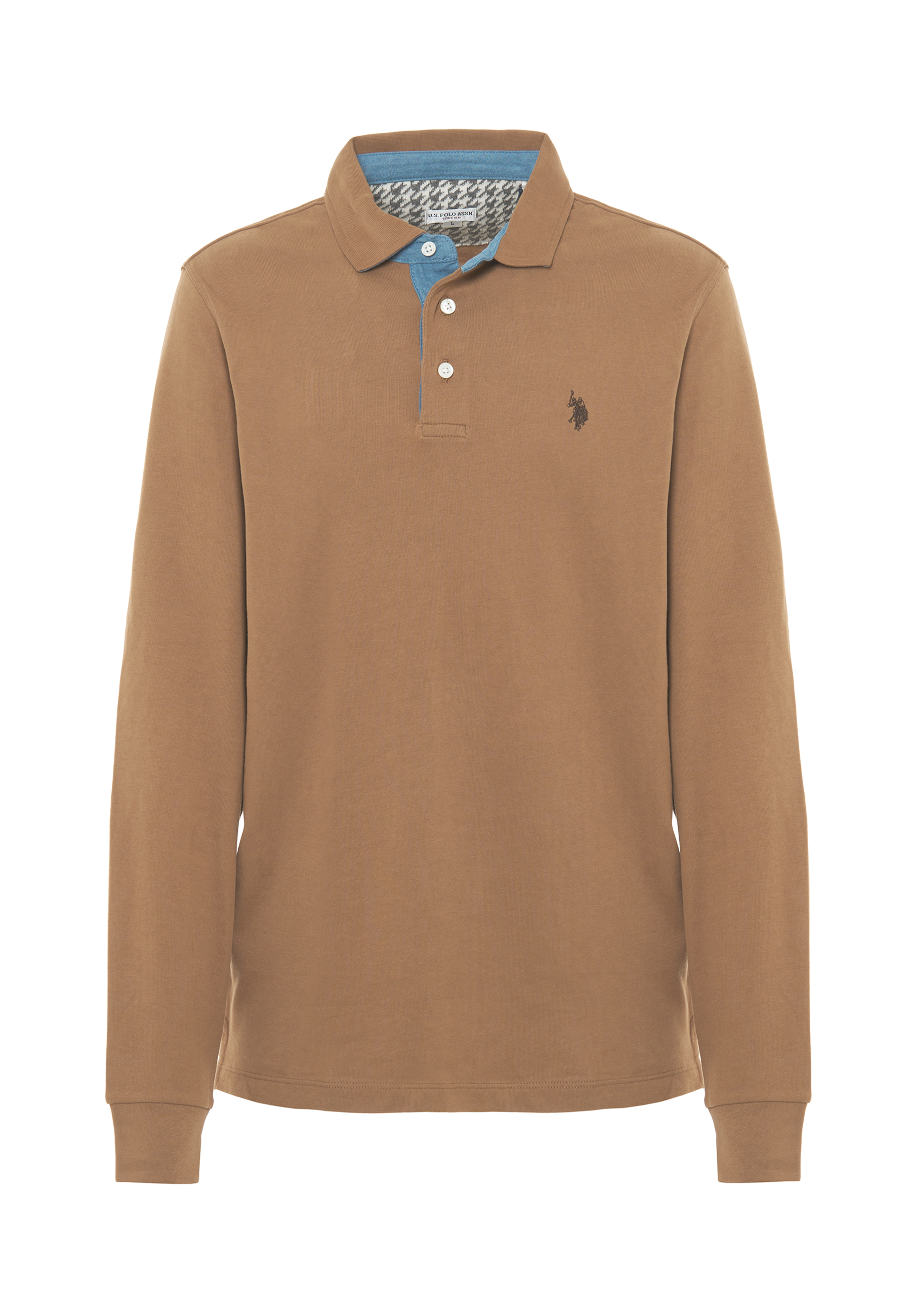 Polo shirt a maniche lunghe heavy jersey con toppe