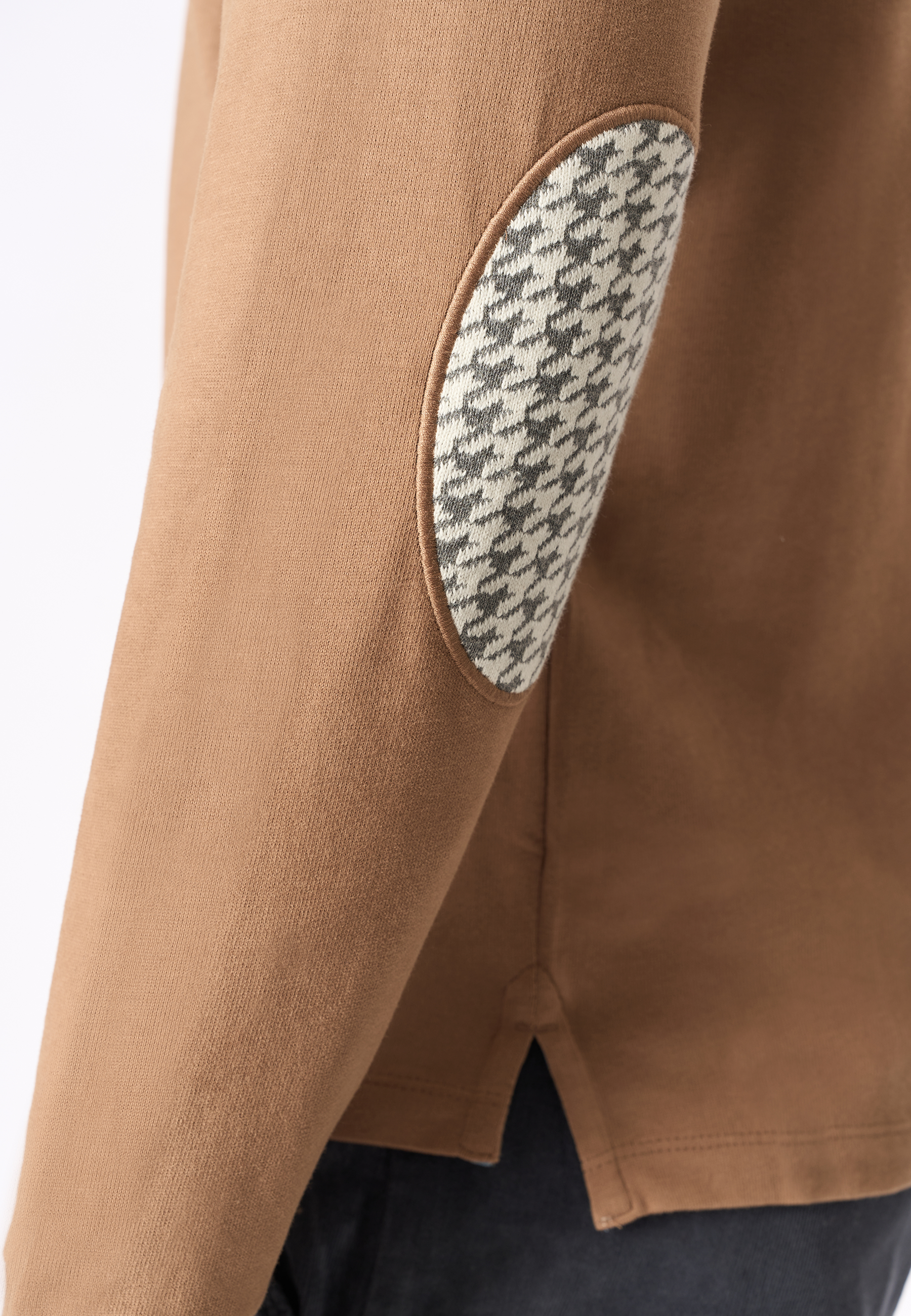 Polo shirt a maniche lunghe heavy jersey con toppe