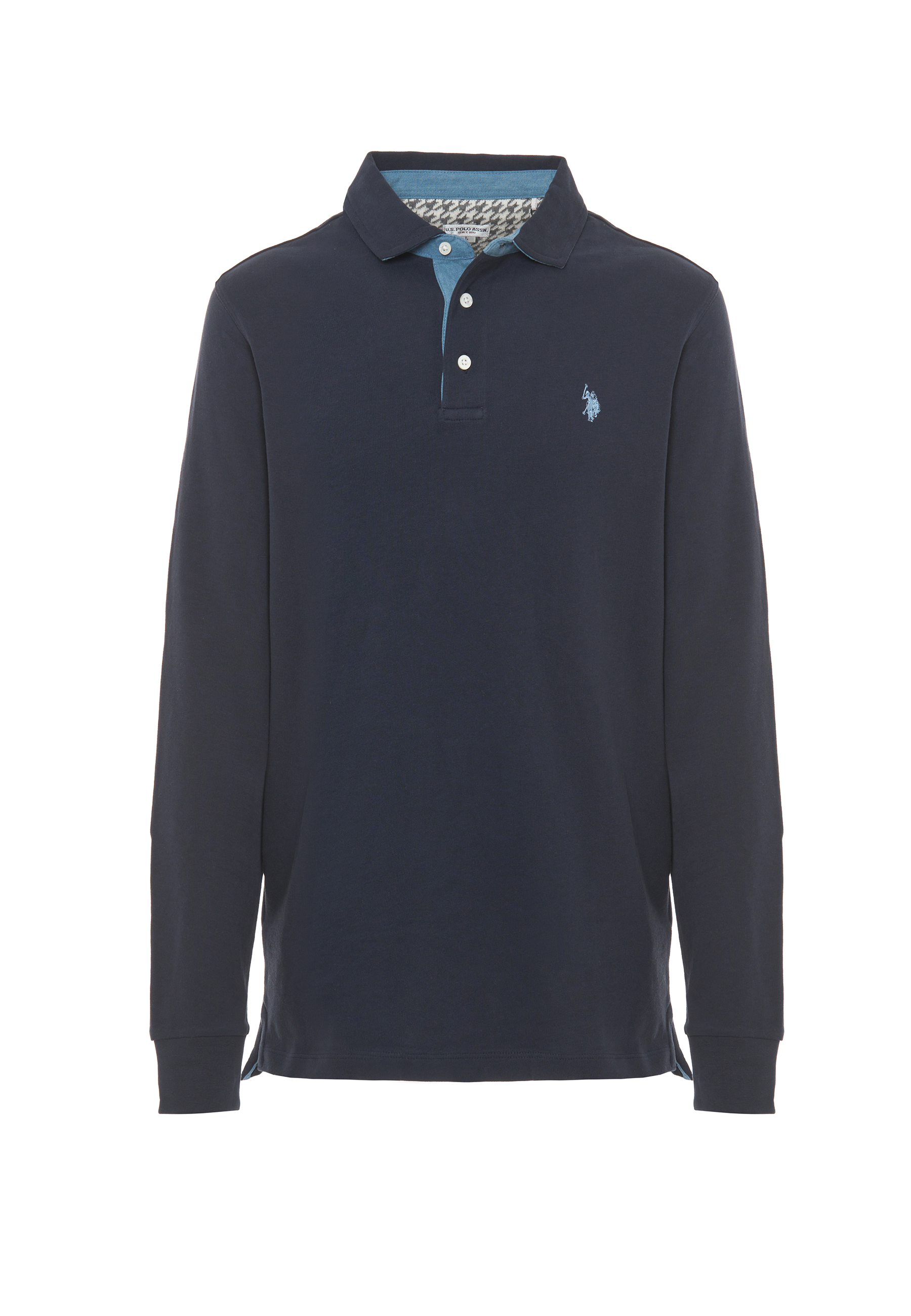 Polo shirt a maniche lunghe heavy jersey con toppe