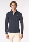 Polo shirt a maniche lunghe heavy jersey con toppe