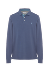 Polo shirt a maniche lunghe heavy jersey con toppe