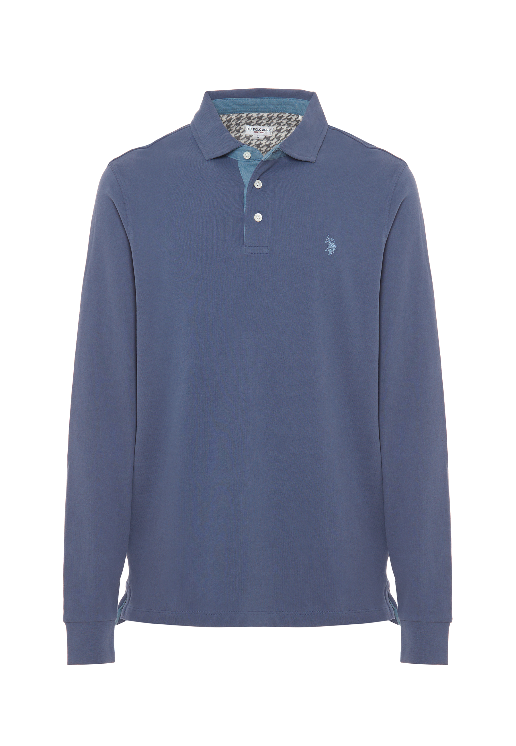 Polo shirt a maniche lunghe heavy jersey con toppe