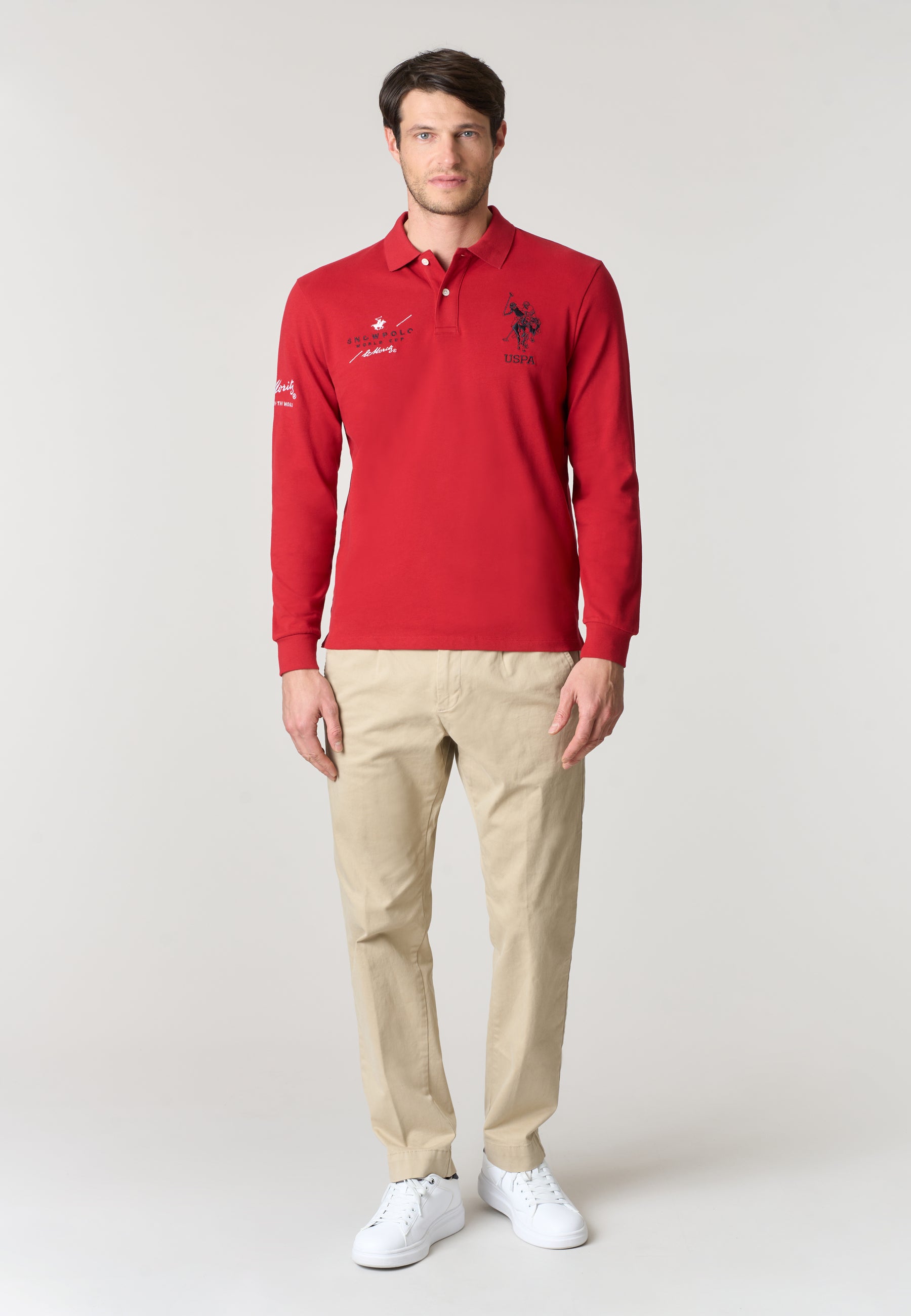 Polo shirt heavy jersey carbon finishing - limited edition St. Moritz