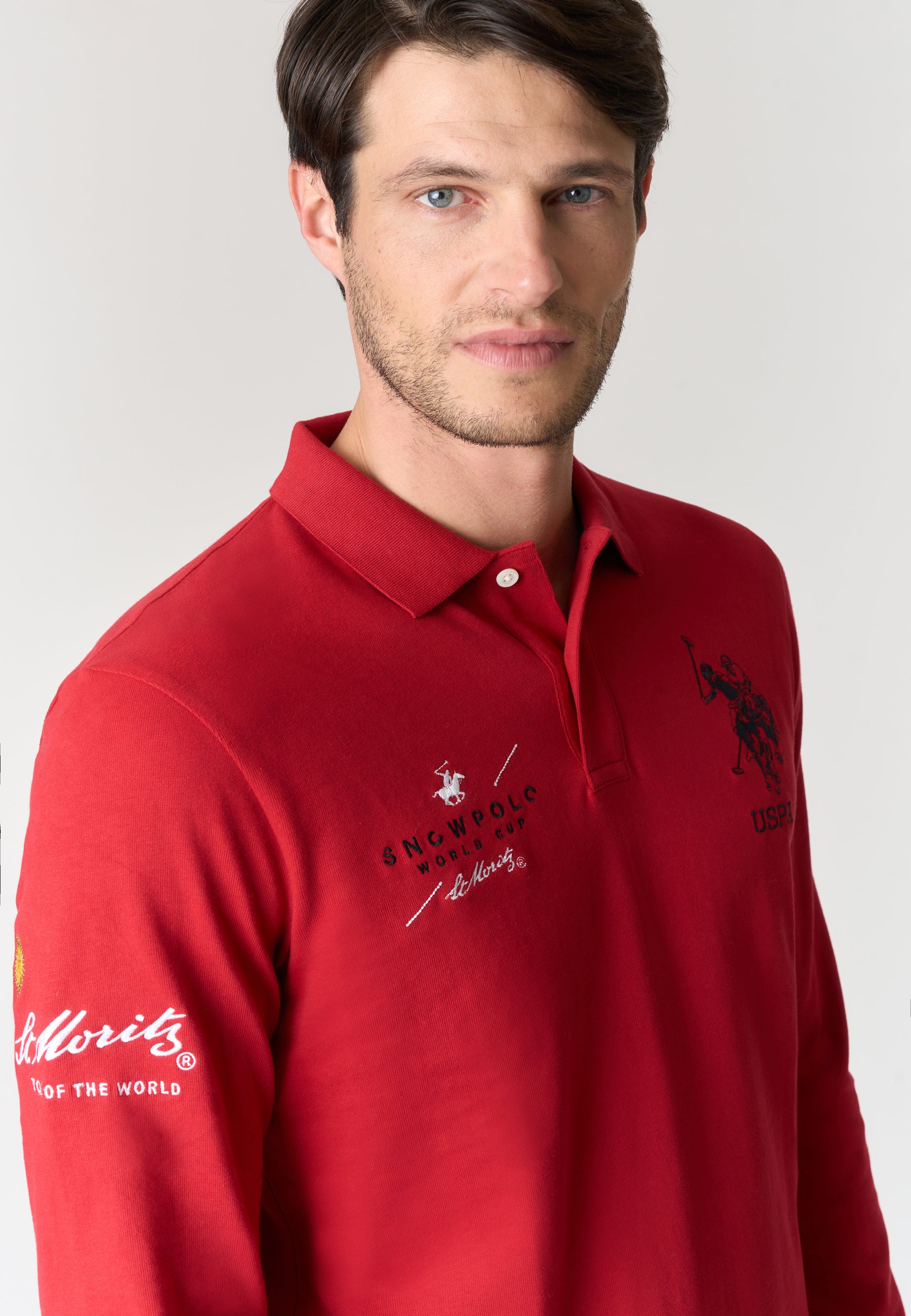 Polo shirt heavy jersey carbon finishing - limited edition St. Moritz