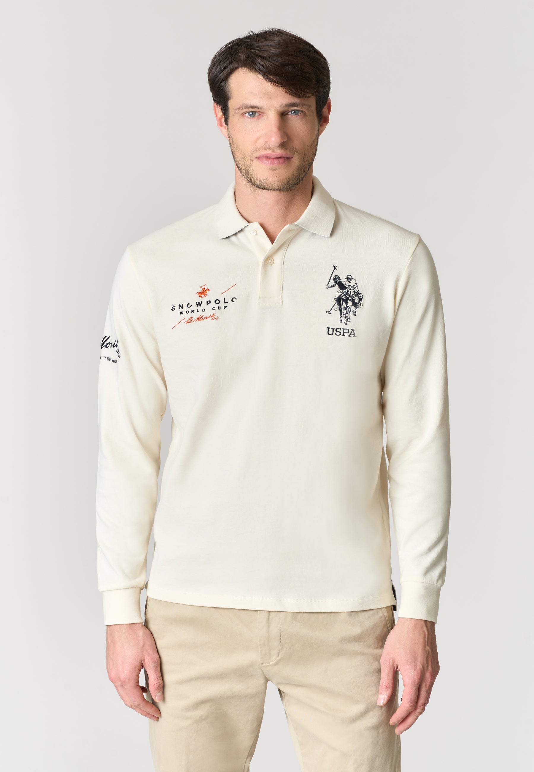 Polo shirt heavy jersey carbon finishing - limited edition St. Moritz