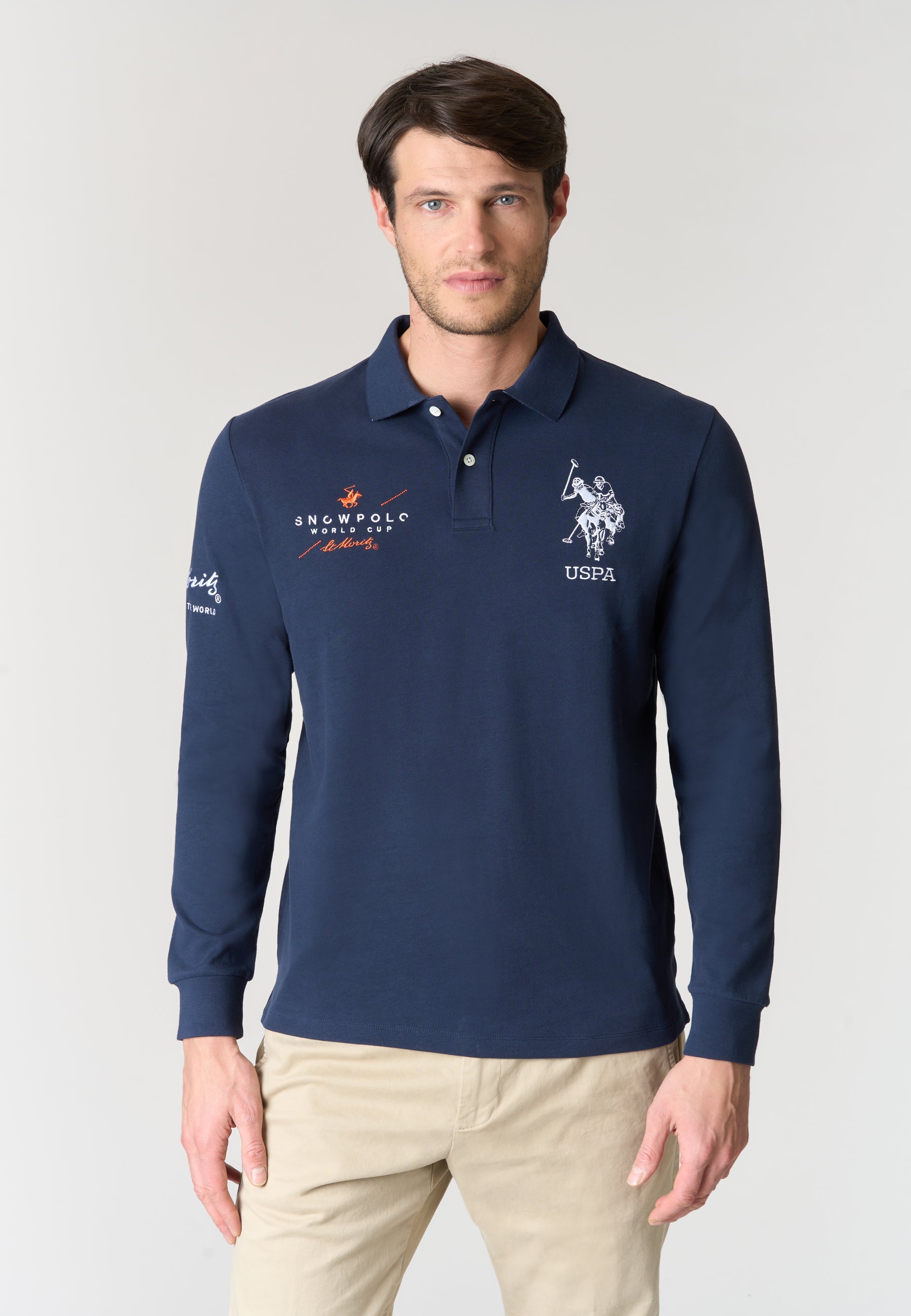 Polo shirt heavy jersey carbon finishing - limited edition St. Moritz