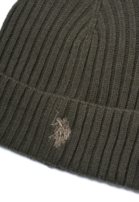 Berretto misto lana a coste