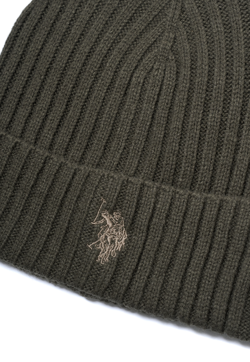 Berretto misto lana a coste