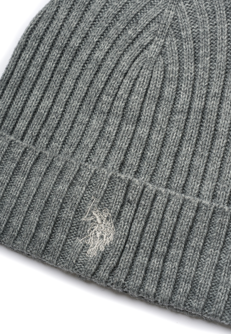 Berretto misto lana a coste