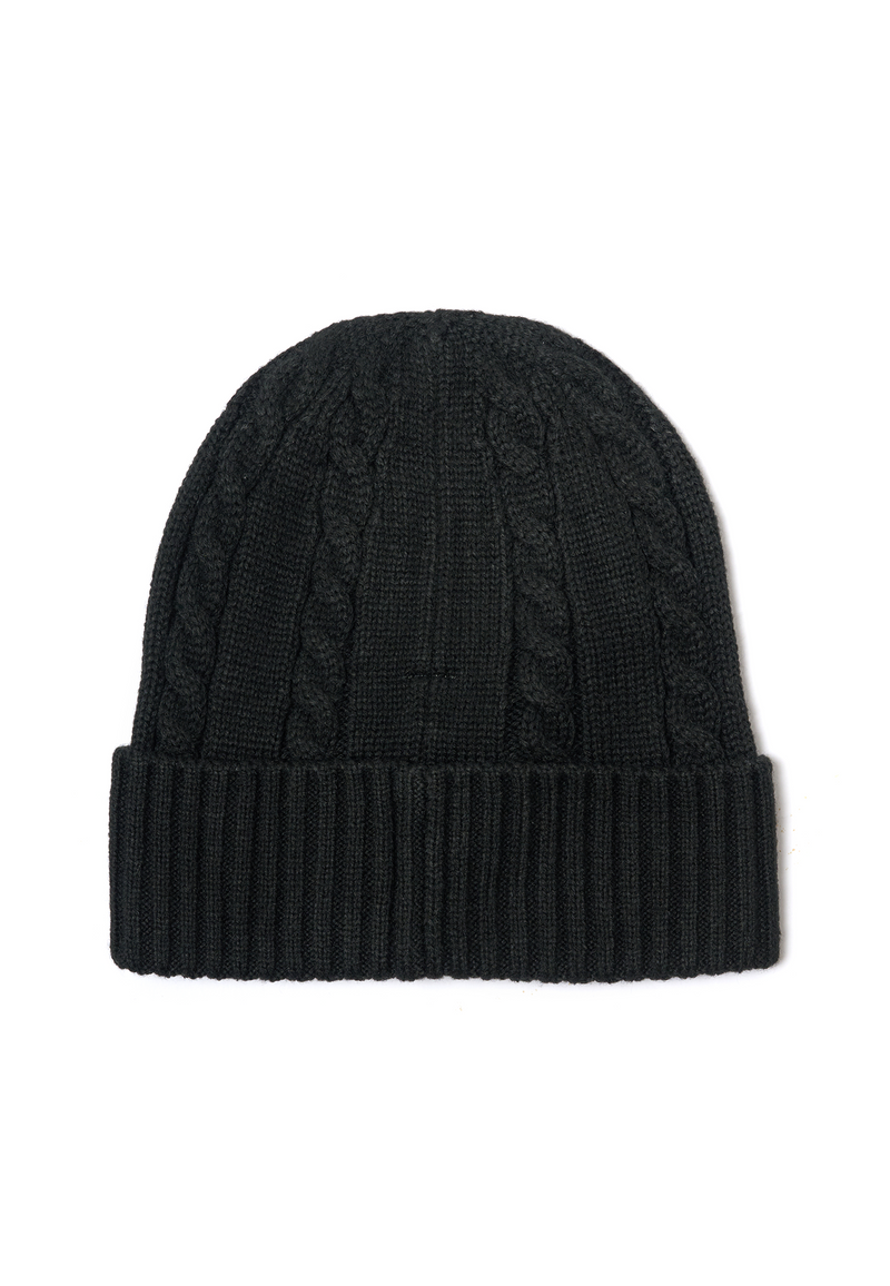 Berretto lavorazione a treccia con logo