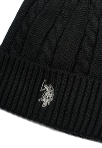 Berretto lavorazione a treccia con logo