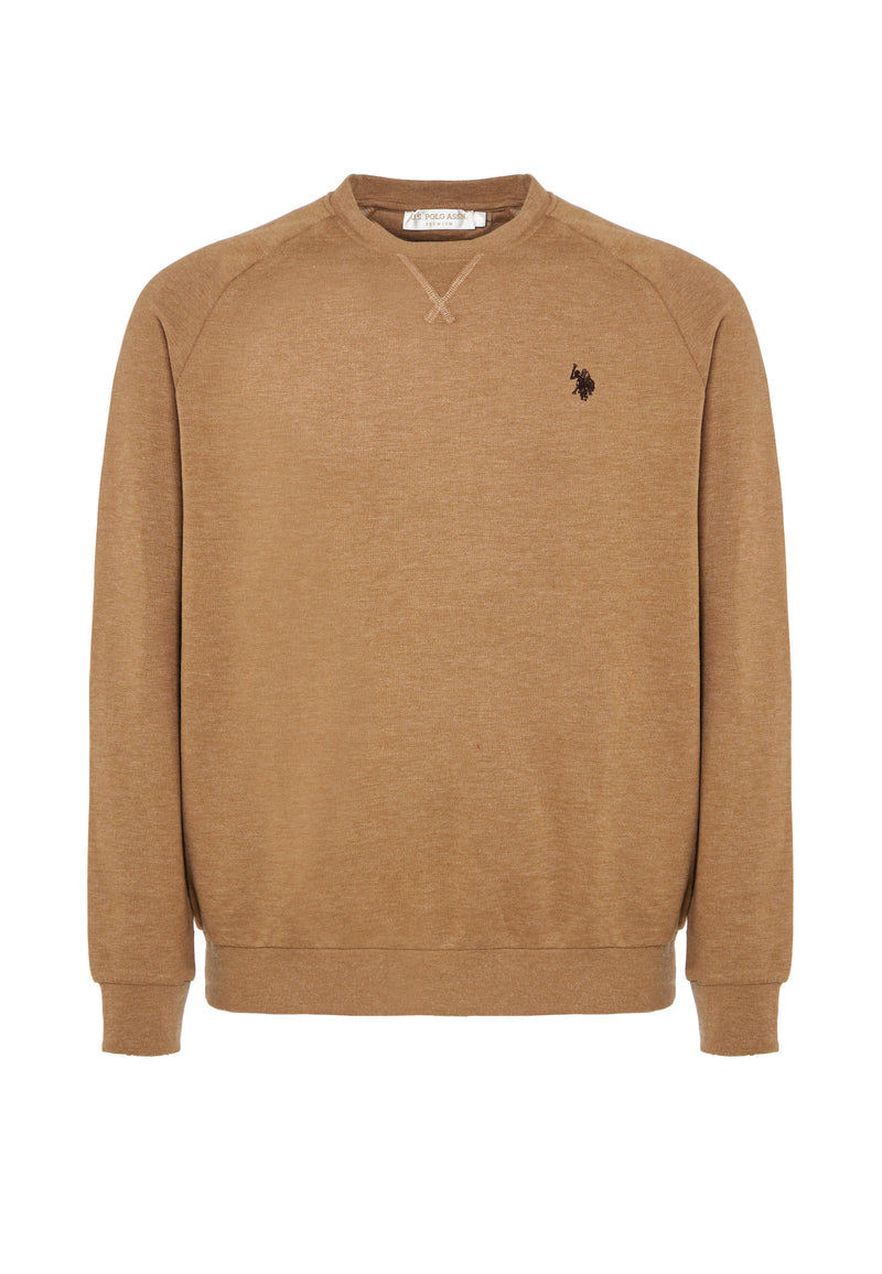 Felpa girocollo in tessuto felpato internamente