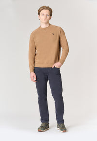 Felpa girocollo in tessuto felpato internamente