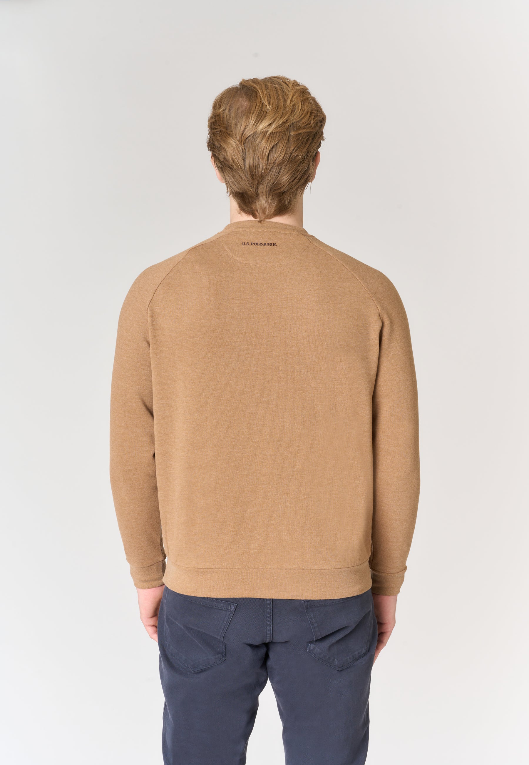 Felpa girocollo in tessuto felpato internamente