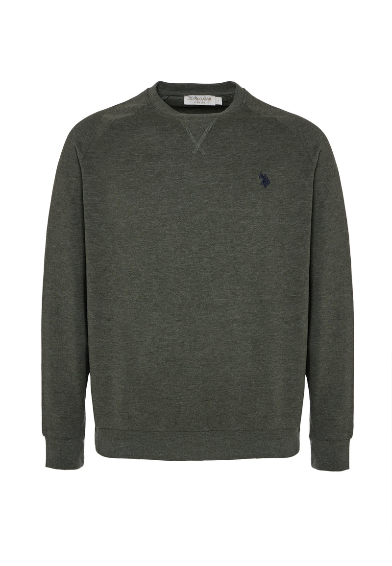 Felpa girocollo in tessuto felpato internamente