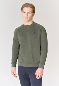 Felpa girocollo in tessuto felpato internamente