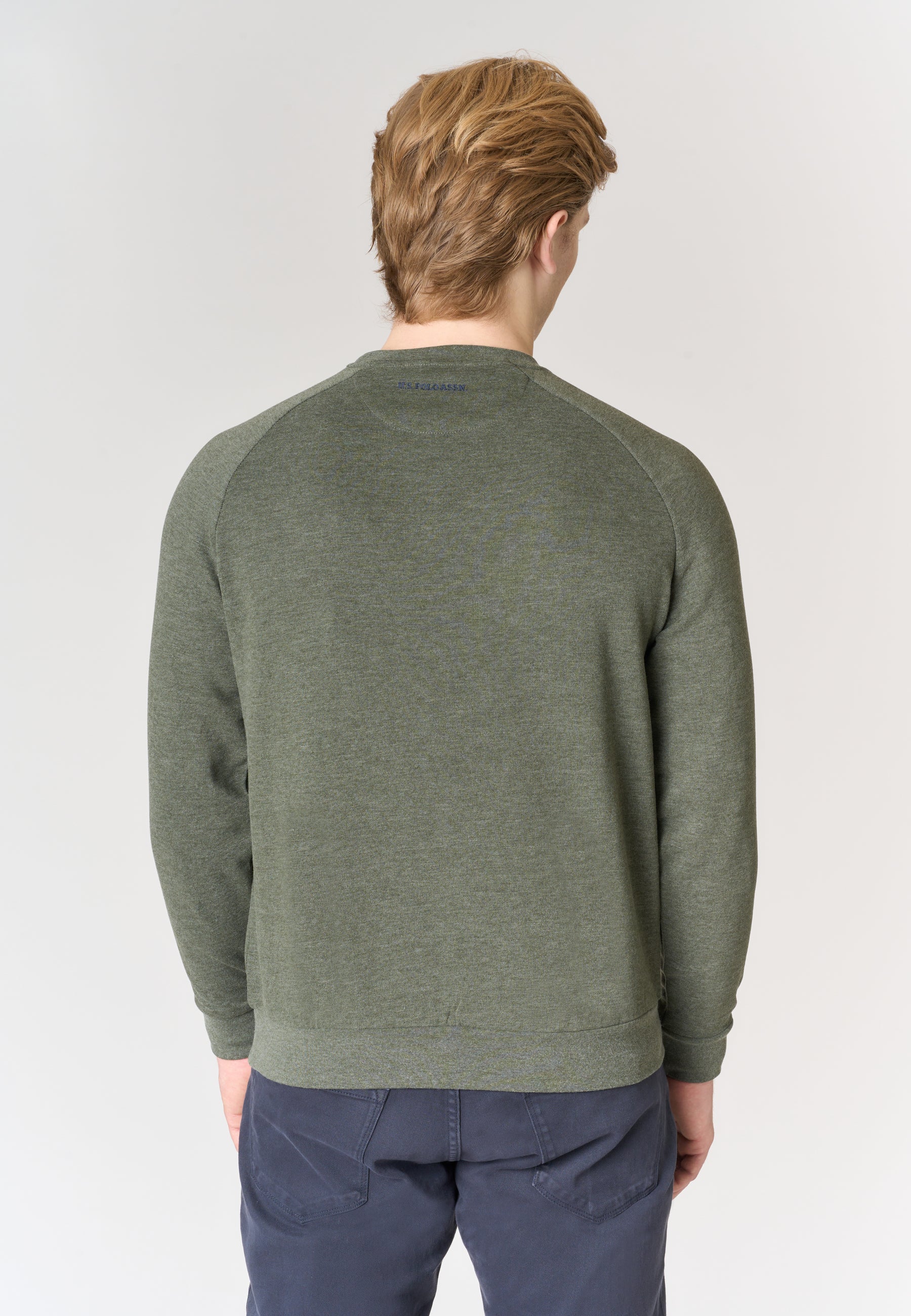 Felpa girocollo in tessuto felpato internamente