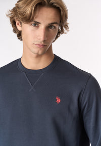 Felpa girocollo in cotone con logo