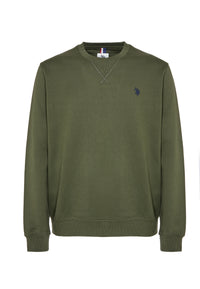 Felpa girocollo in cotone con logo