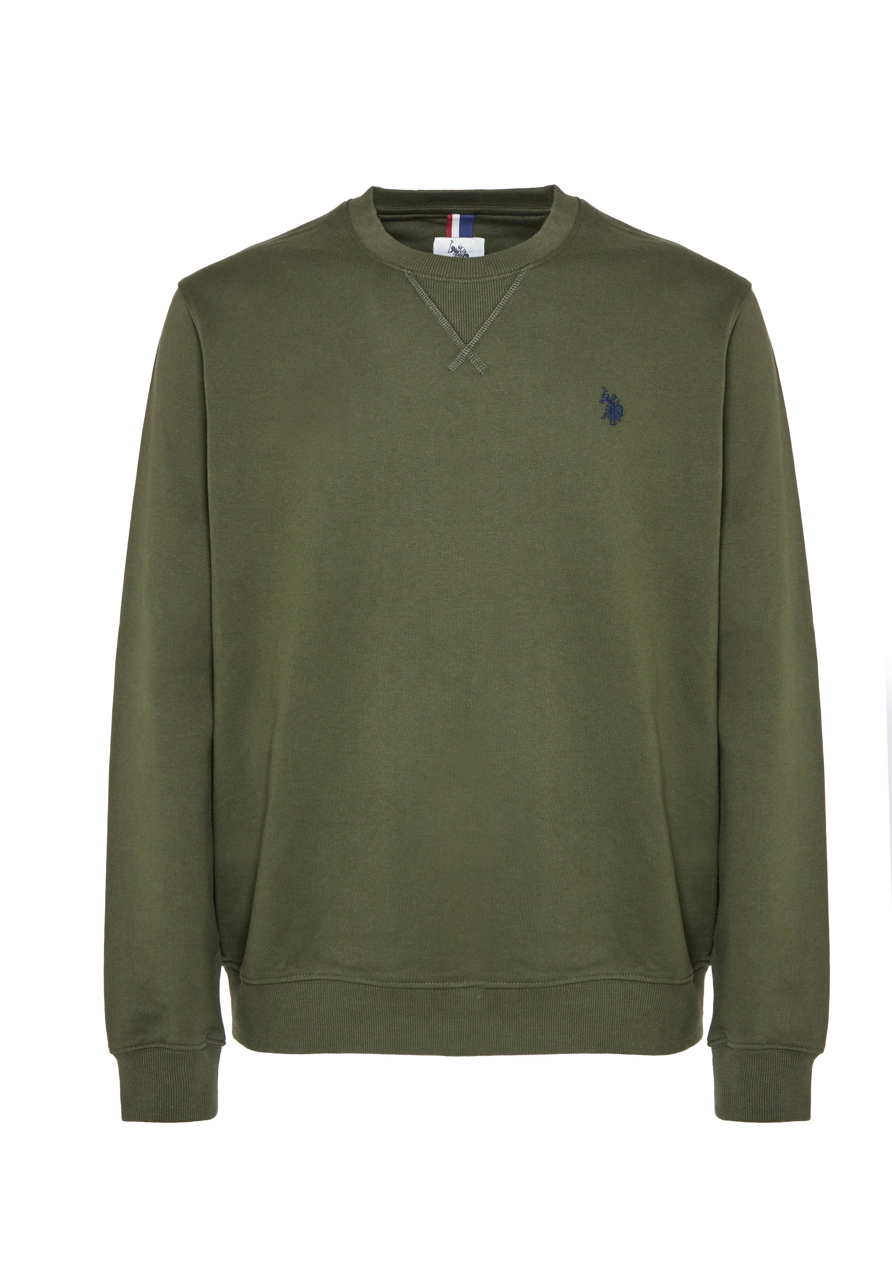 Felpa girocollo in cotone con logo