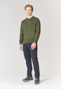 Felpa girocollo in cotone con logo