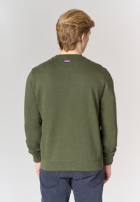 Felpa girocollo in cotone con logo