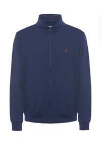Felpa in cotone con chiusura zip