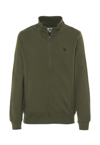 Felpa in cotone con chiusura zip