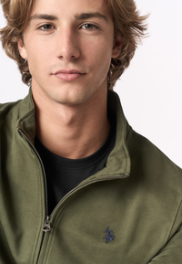 Felpa in cotone con chiusura zip