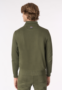 Felpa in cotone con chiusura zip