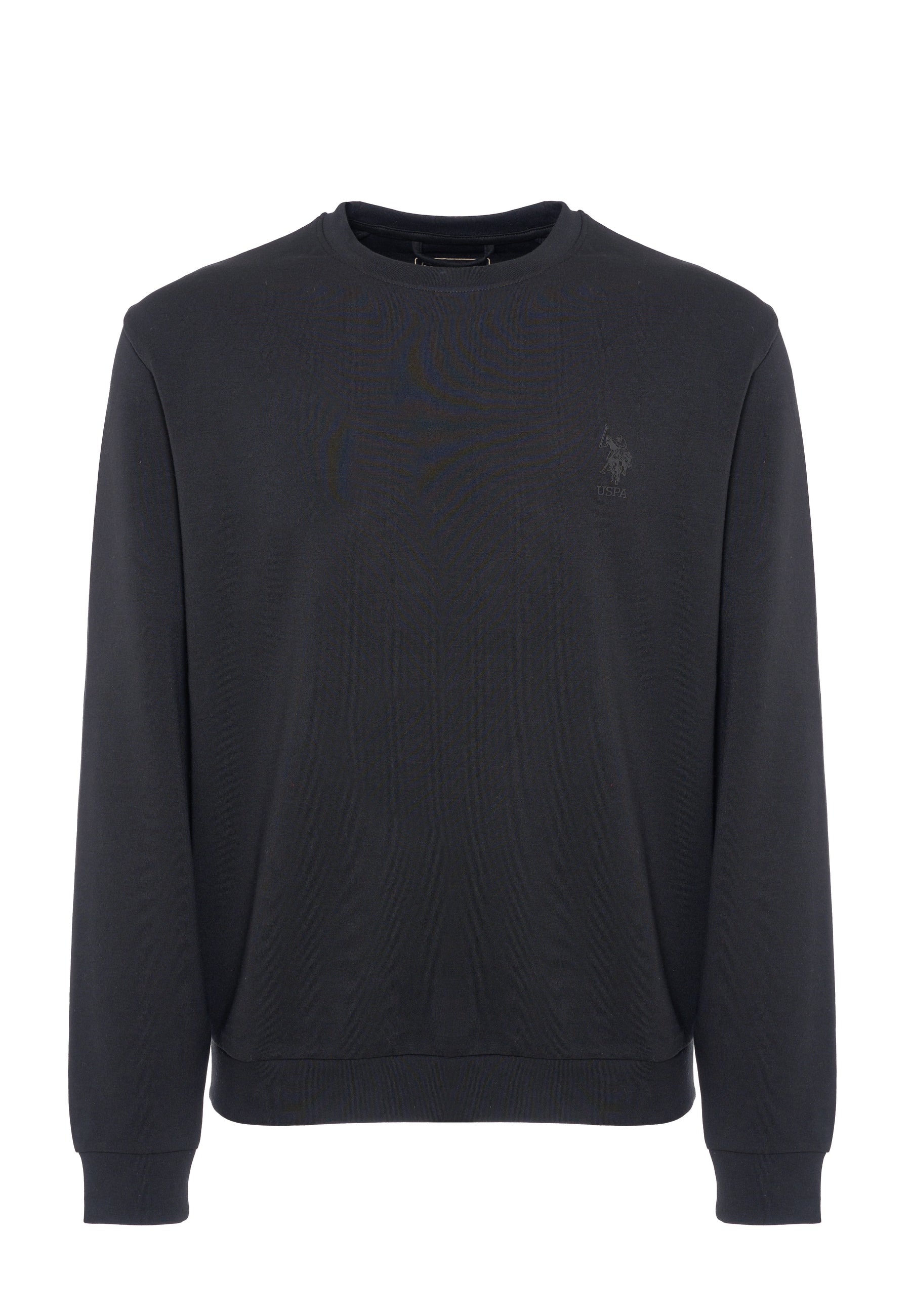 Felpa girocollo in misto cotone e scuba fleece